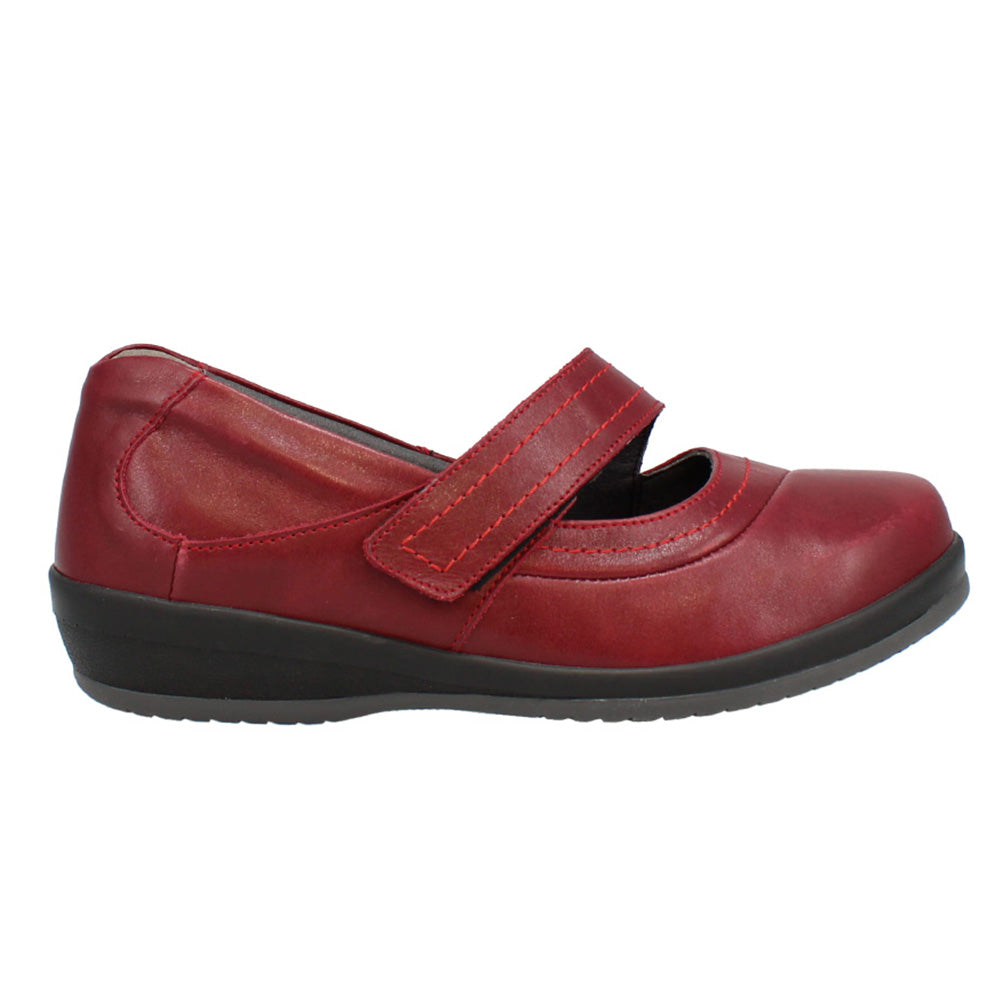 Ada Extra Wide Women s Leather Cut Out Design Mary Jane Shoe