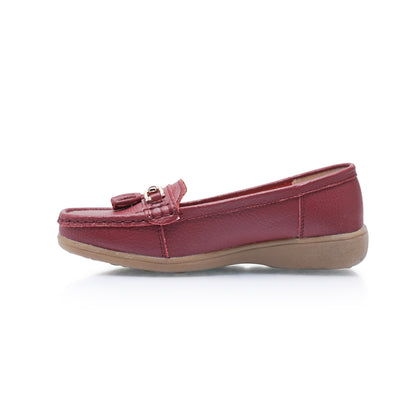 Cruise Wide Fit Women's Leather Flat Slip On Loafer