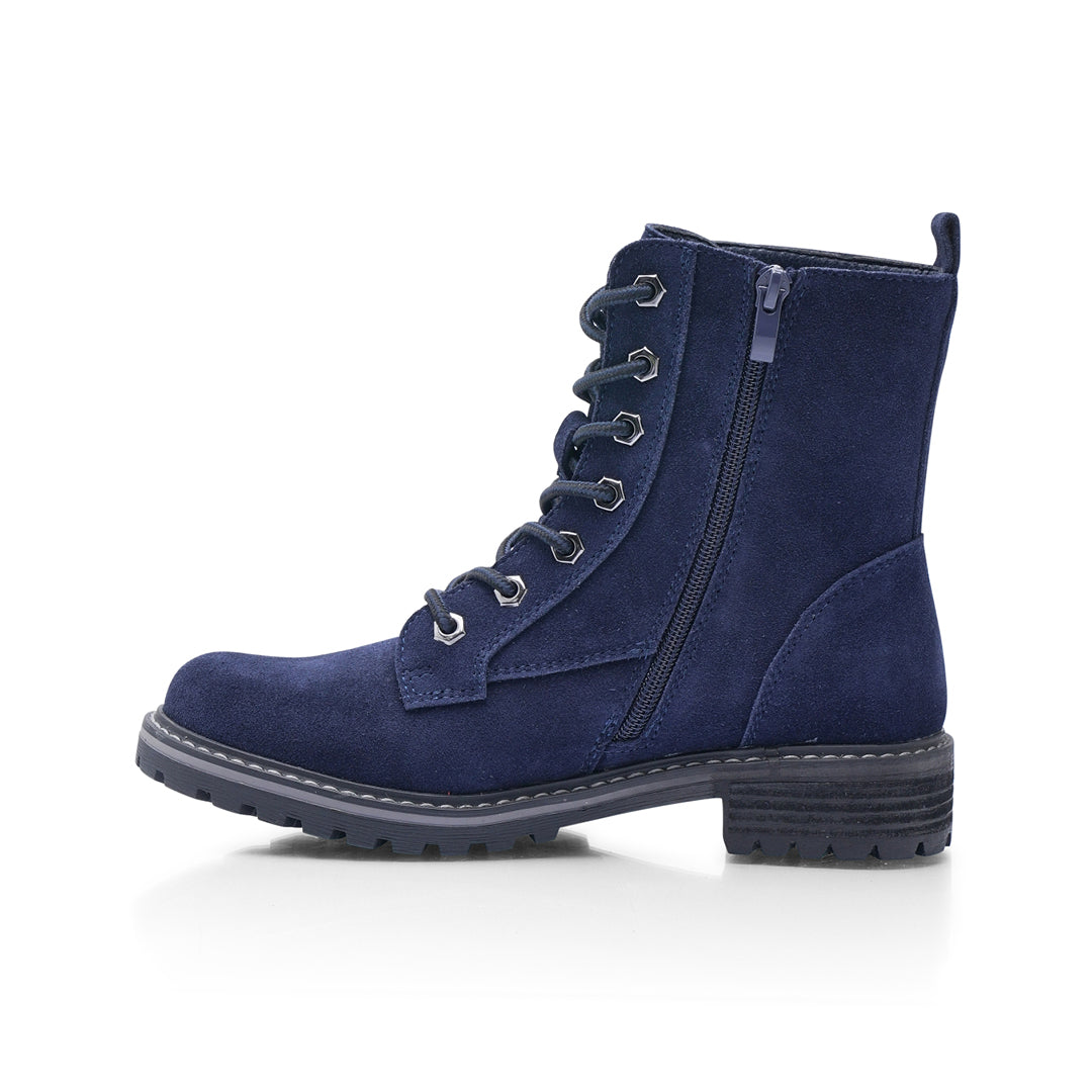 Navy wide fit boots best sale